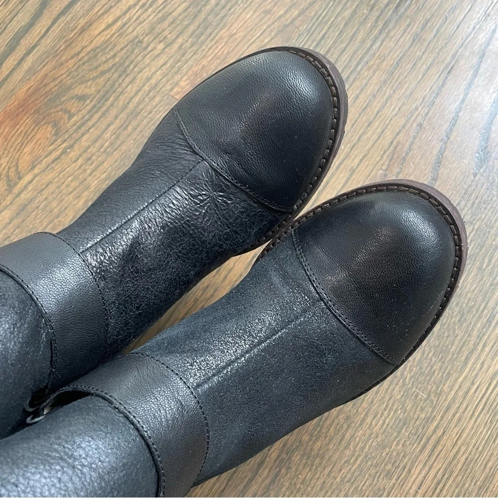 Matt Bernson Women's Tundra Black Suede Sheepskin Lined Winter Boots - Picture 11 of 15